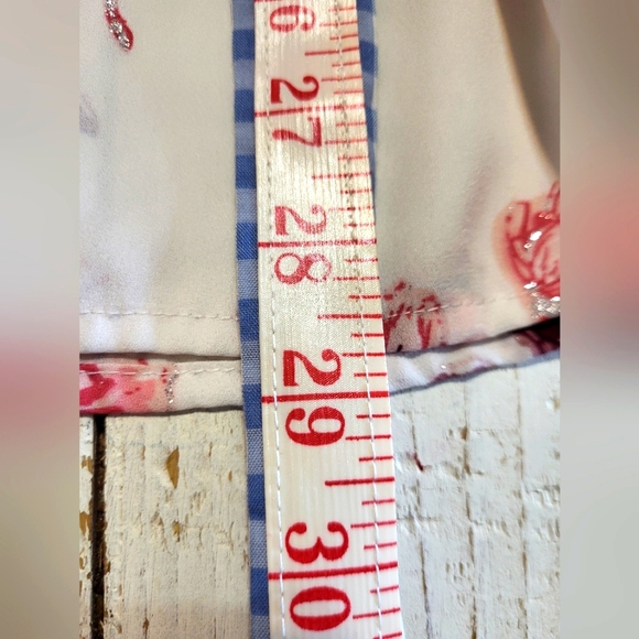 4 for $30 🌈 Faded Glory bohemian floral print tie neck blouse size XXL (20) - Picture 5 of 7